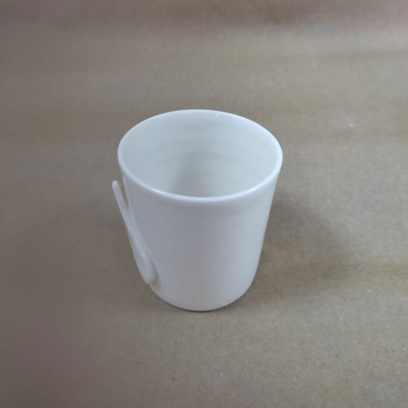 El Yapımı -Melek Kanadı Motifli- Espresso Kahve Seramik Fincan - Görsel 2