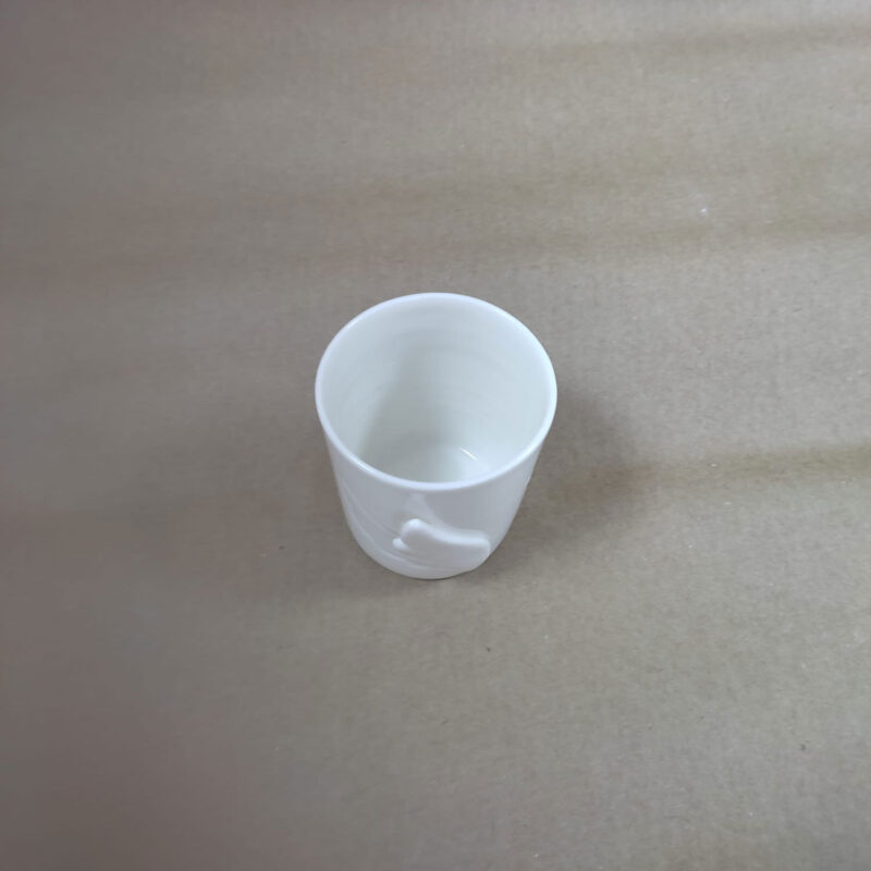 El Yapımı -Melek Kanadı Motifli- Espresso Kahve Seramik Fincan - Görsel 3