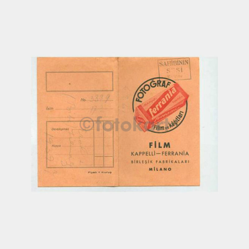 1932 Ferrania Milano - Foto Saklama Zarfı