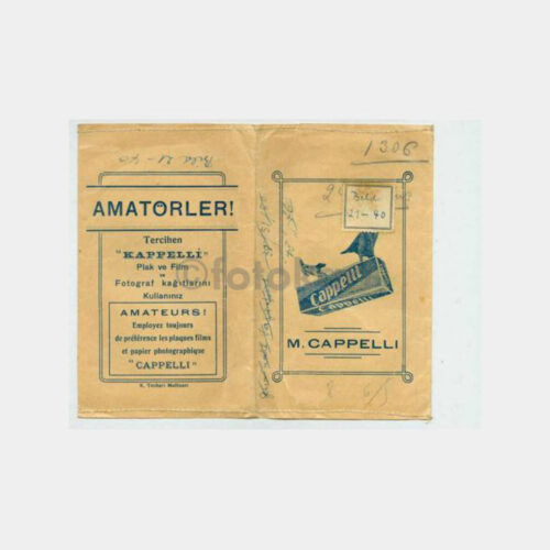 1939 M. Cappelli - Foto Saklama Zarfı