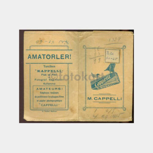 1938 M. Cappelli - Foto Saklama Zarfı