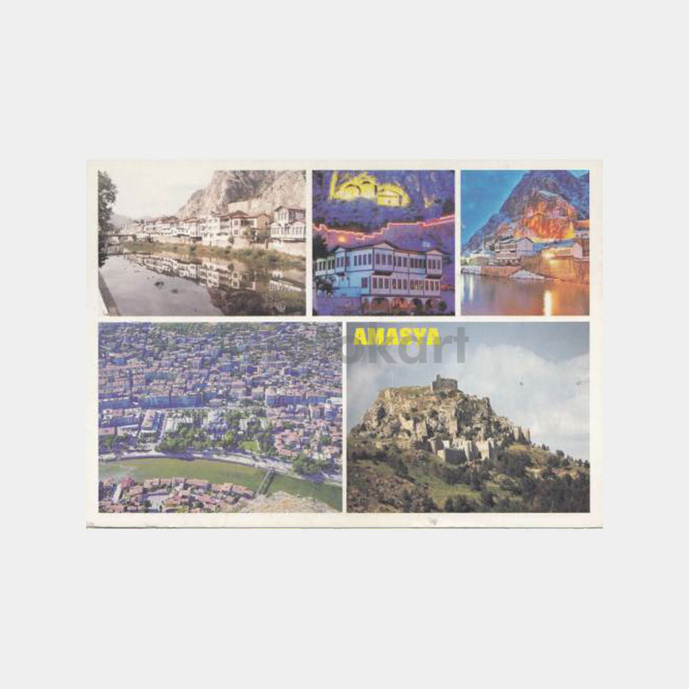 1990 Amasya Şehirden Görünüşler Kartpostal