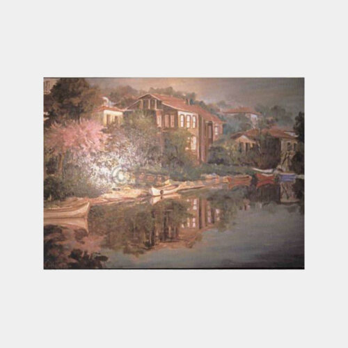 Göksu Deresi Konulu Tablo Tebrik Kartı