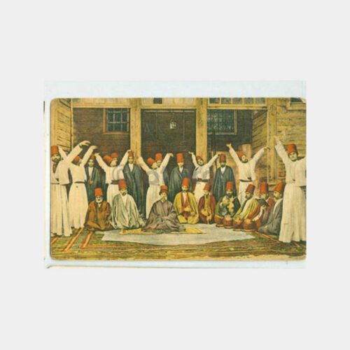 1910 Mevlevi Dervişler Halı Konulu Kartpostal