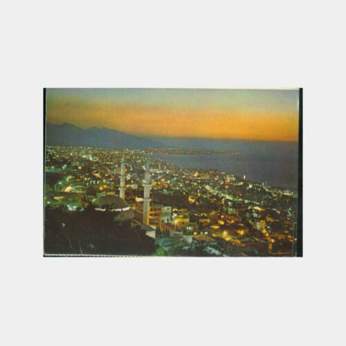 1970 İzmir Gece Genel Görünüş Kartpostal