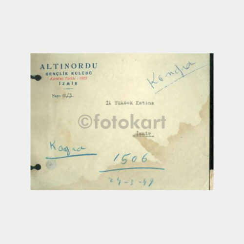 1949 İzmir Altınordu Gençlik Kulübü Zarfı