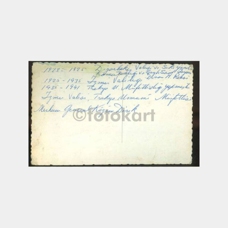 1940 Kazım Dirik - İzmir Valisi Fotoğraf - Görsel 2