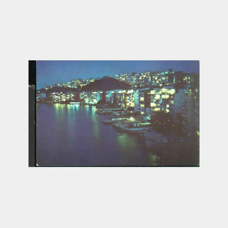 1976 İzmir Güzelyalı Gece Görünüş Kartpostal