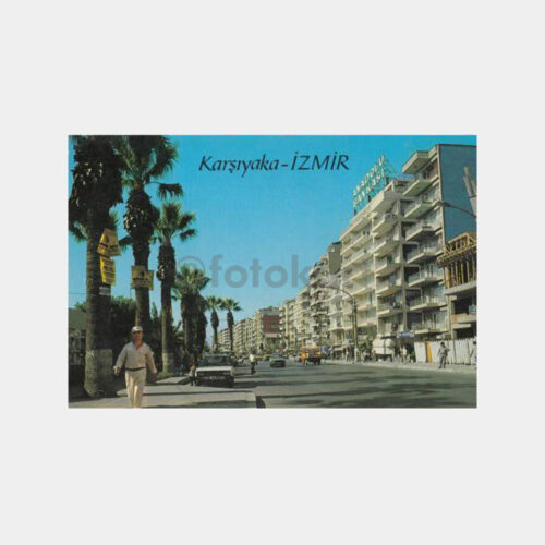 1980 İzmir Karşıyaka Görünüş Kartpostal