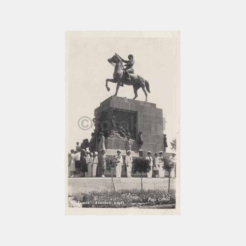 1935 İzmir Atatürk Anıtı Konulu Fotokart