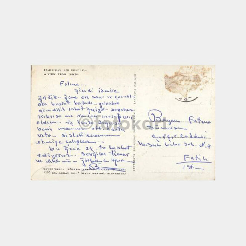 1940 İzmir Atatürk Caddesi Görünüş Kartpostal - Görsel 2