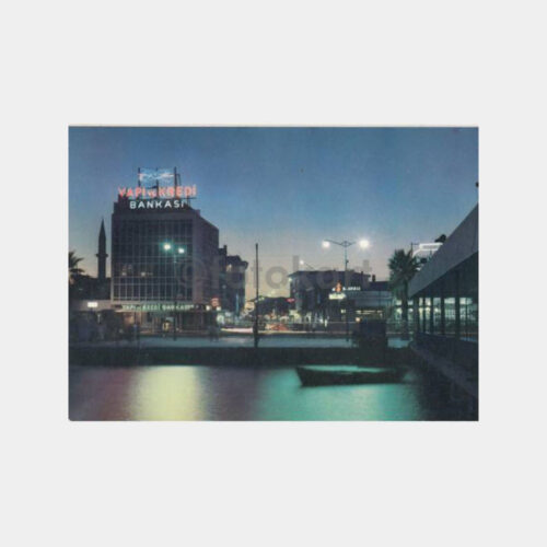 1972 İzmir Konak Gece Görünüş Kartpostal