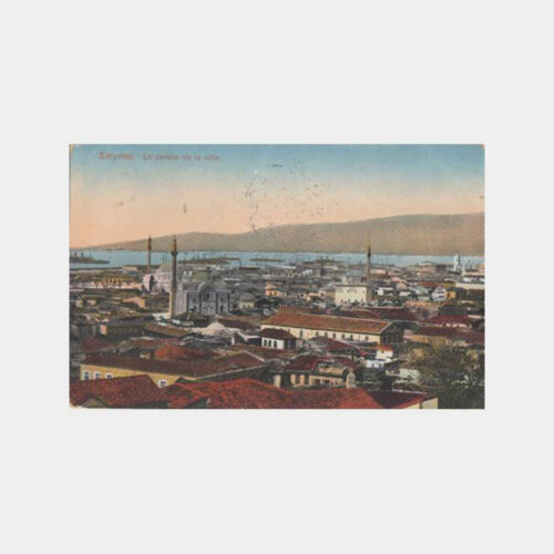 1917 İzmir Nadir Görünüş Damgalı Kartpostal