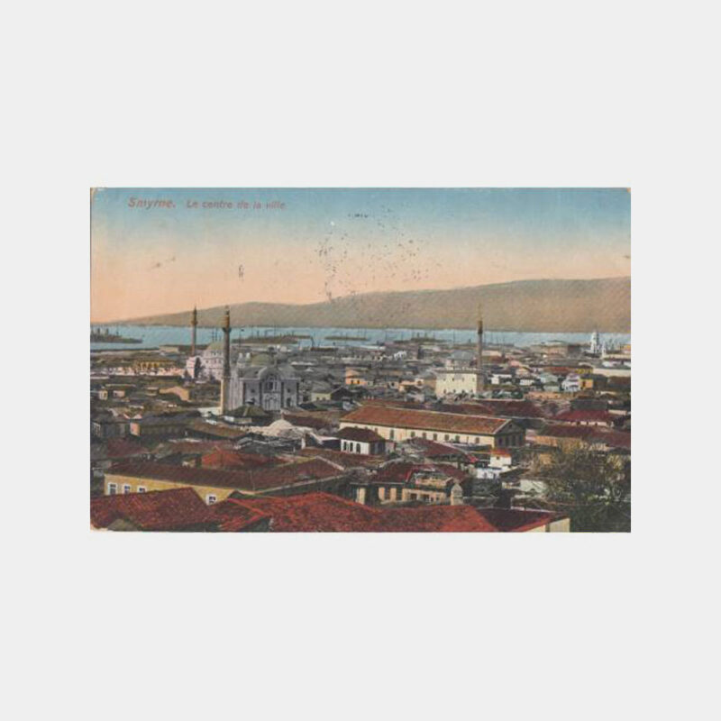 1917 İzmir Nadir Görünüş Damgalı Kartpostal