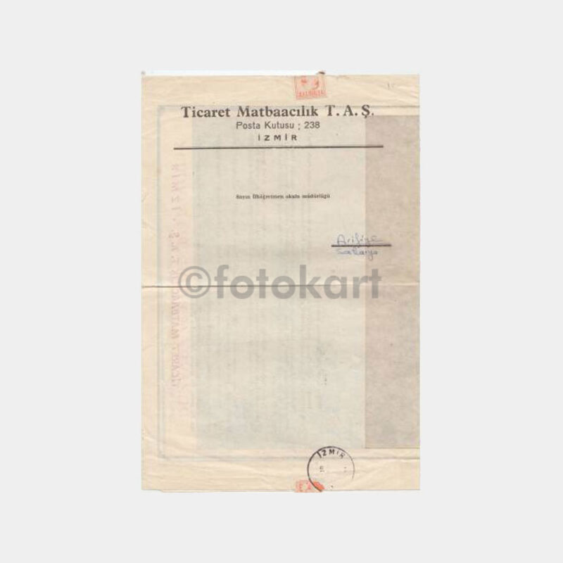 1960 İzmir Ticaret Matbaacılık Broşürü