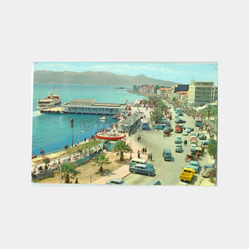 1968 İzmir Karşıyaka Görünüş Kartpostal