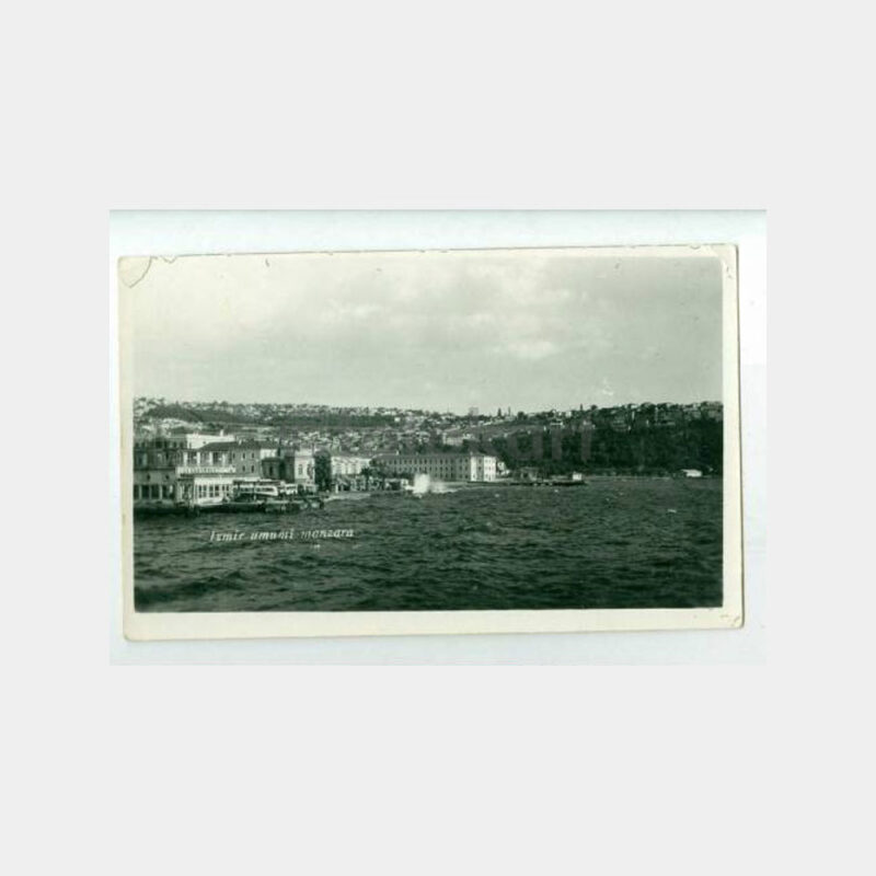1940 İzmir Konak İskelesi Görünüş Kartpostal