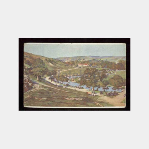 Kağıthane Deresi Mesiresi Görünüş Eski Kartpostal