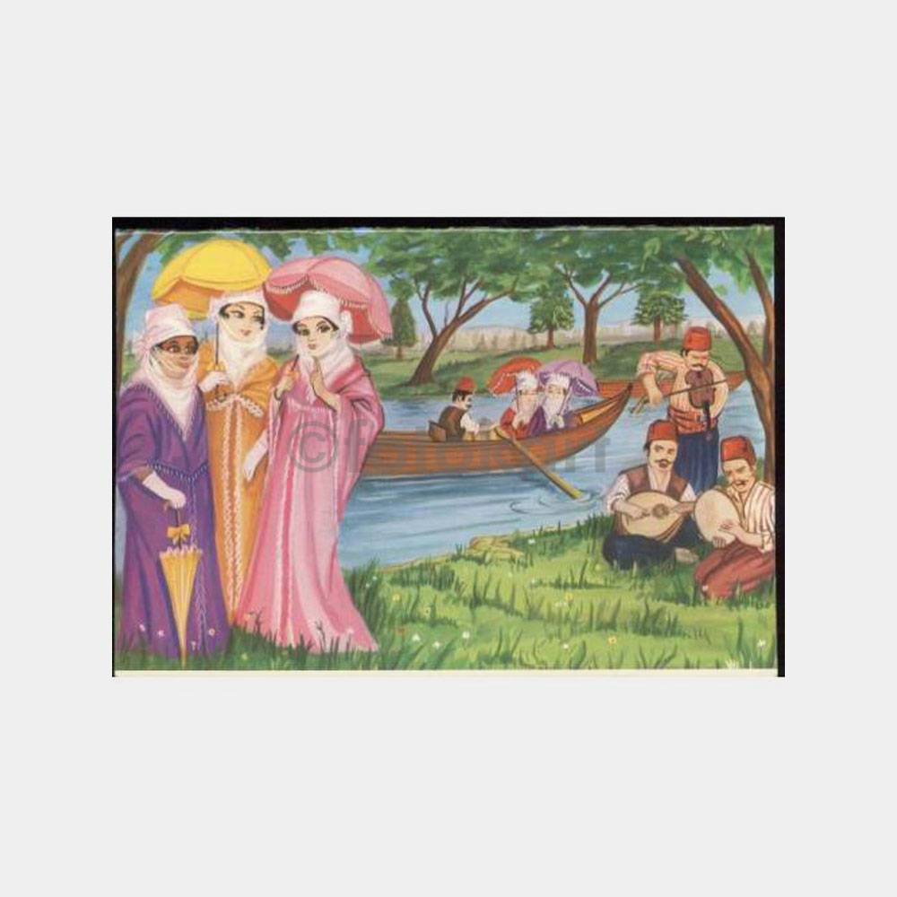 Eski Kağıthane Eğlence Konulu Tebrik Kartı