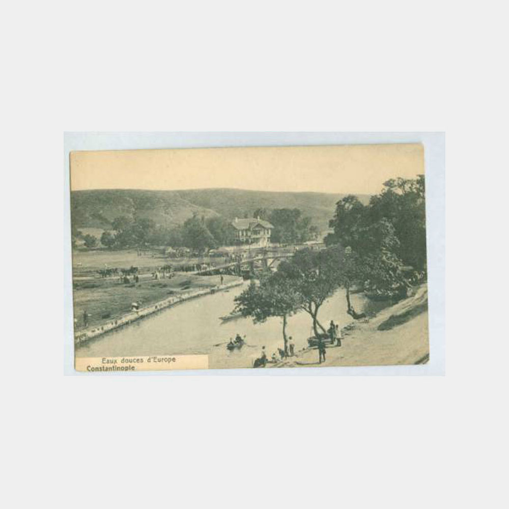 1910 Kağıthane Avrupa Tatlı Suları Kartpostal