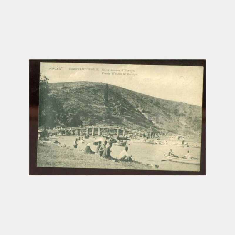 1910 Kağıthane Avrupa Suları Görünüş Kartpostal
