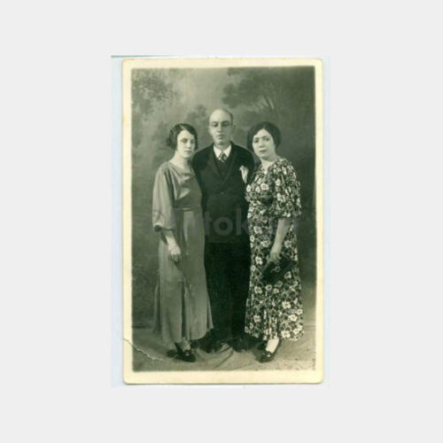 1936 Aile Görünüş -Arka Plan- Stüdyo Fotoğraf