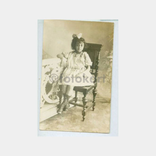 1928 Kız Çocuk Görünüş Stüdyo Fotoğraf