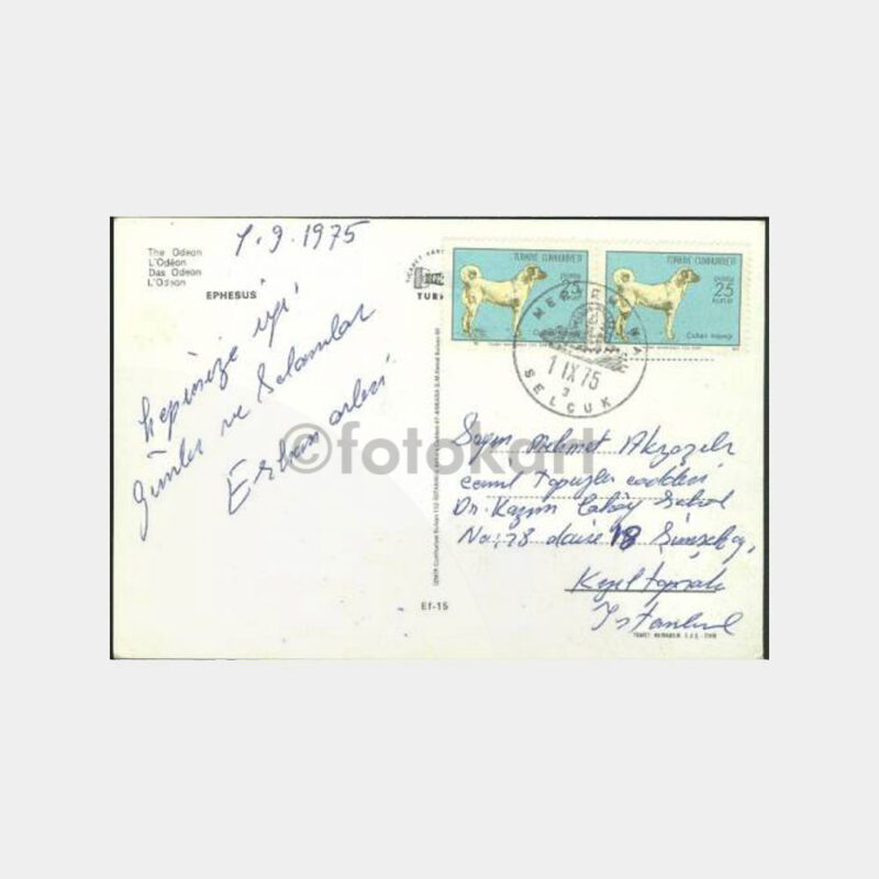1990 Tarihi Köy Evi Turistik Görünüş Kartpostal - Görsel 2
