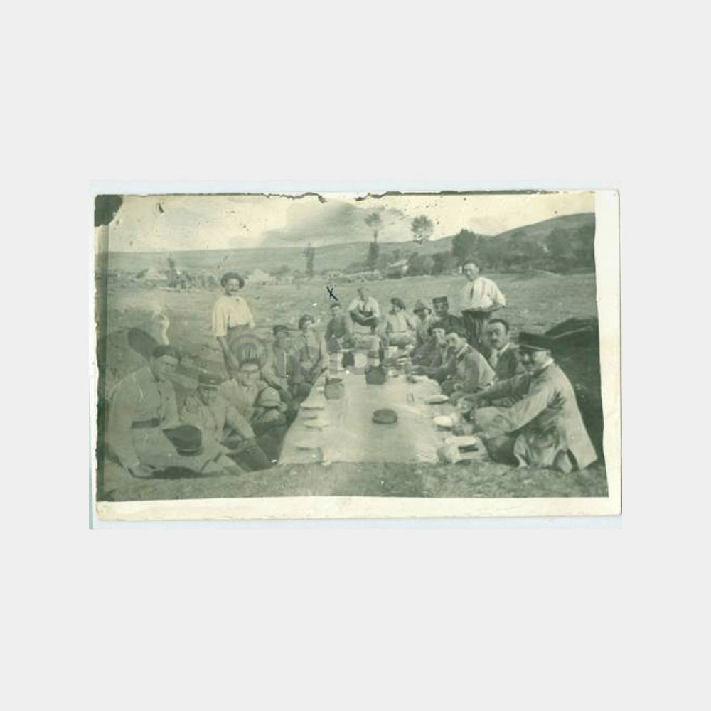 1920 İstanbul İşgal Askerleri Yemek Görünüş Fotoğraf