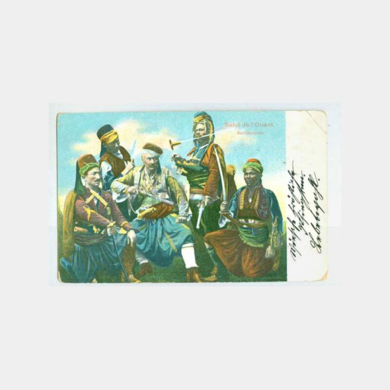 1900 Başıbozuklar Asker Tipleri Kartpostal