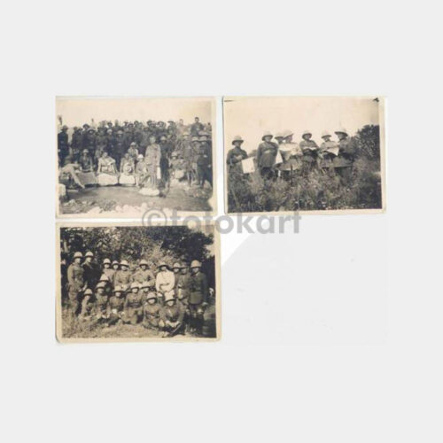 1936 Askeri Grup Trakya Konulu 3 Adet Fotoğraf