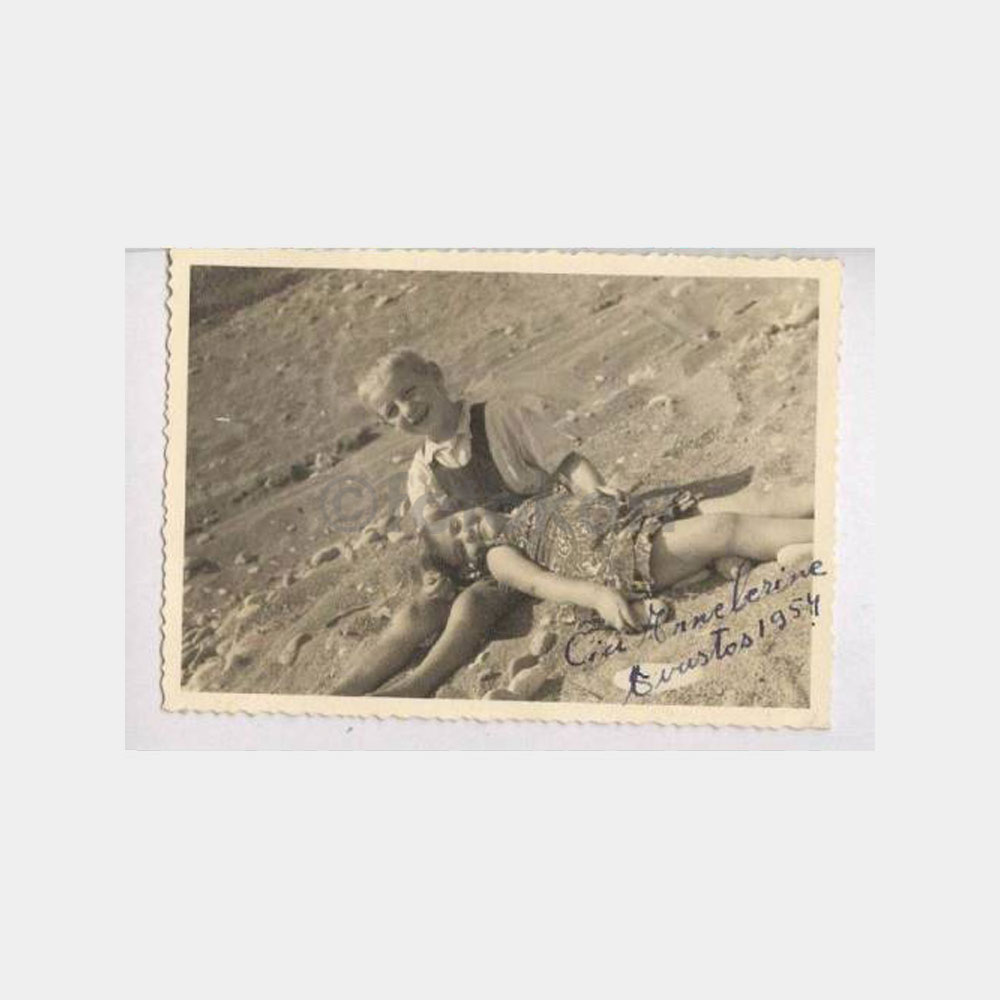 1954 Güzel Kardeş Çocuklar Fotoğraf