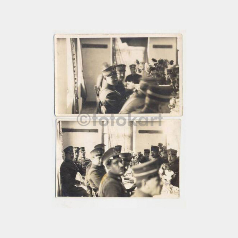 1921 Türk Subayları Toplantıda 2 Adet Fotoğraf