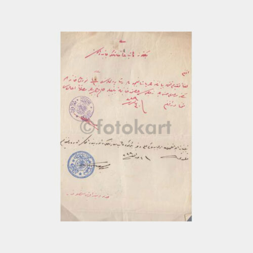 1923 Askeri Komutanlık Osmanlıca Damgalı Yazısı