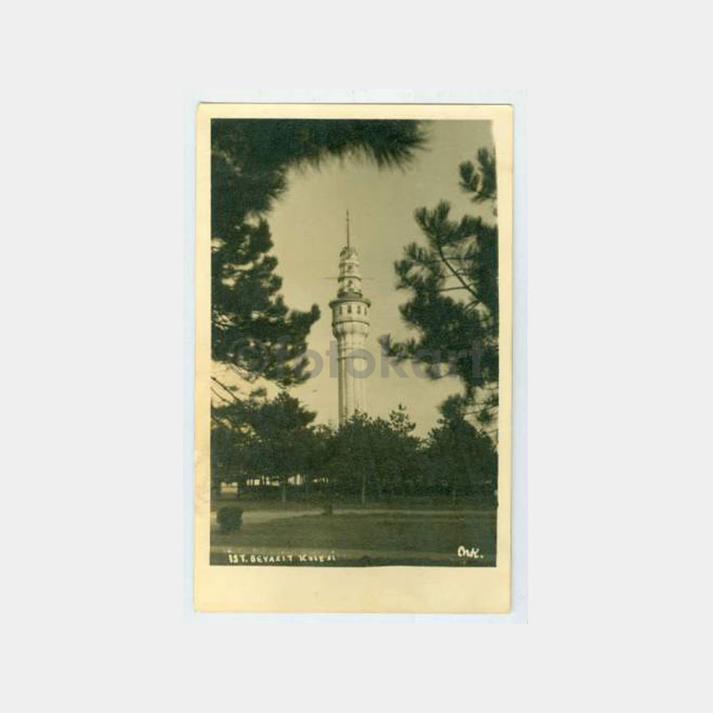 1940 Beyazıt Kulesi Konulu Kartpostal