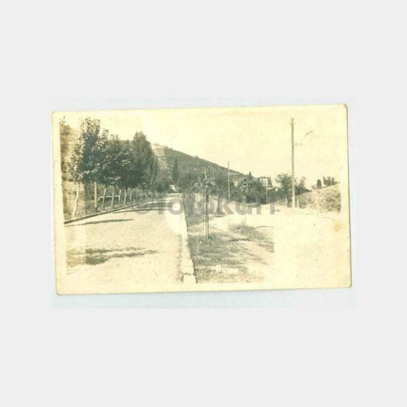 1933 Bursa Kaplıca Yolu Görünüş Kartpostal