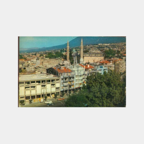 1971 Bursa Ulucami Civarı Görünüş Kartpostal