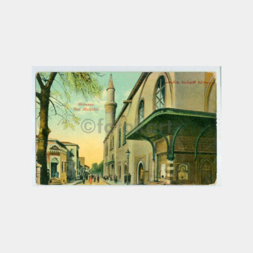 1910 Bursa Mecidiye Caddesi Görünüş Kartpostal