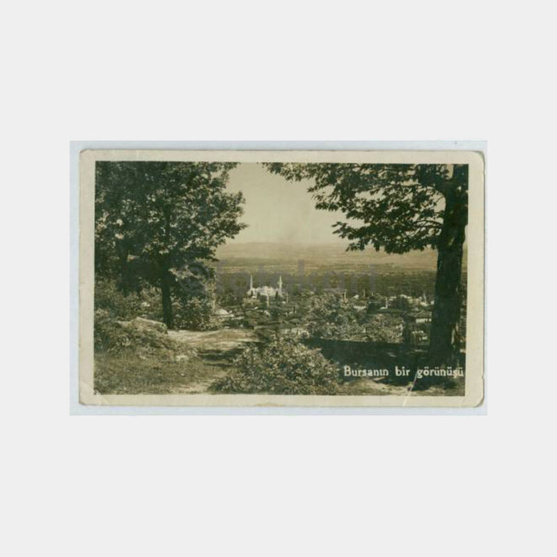 1934 Bursa Genel Görünüş Damgalı Kartpostal
