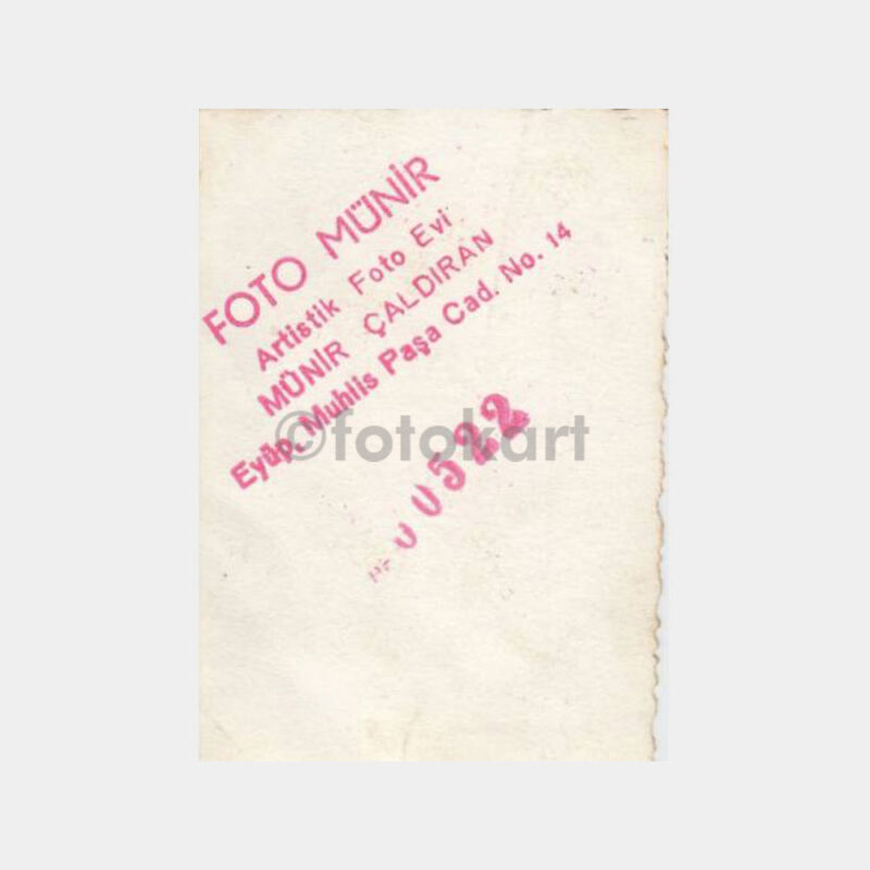 1960 Eyüp -Foto Münir- Fötr Şapkalı Bay Fotoğraf - Görsel 2