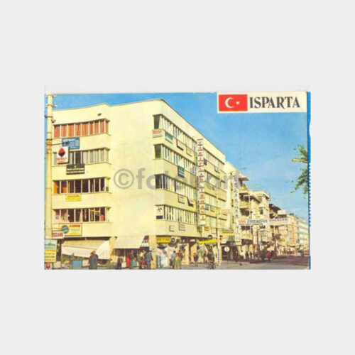 1977 Isparta İş Merkezi Caddesi Kartpostal