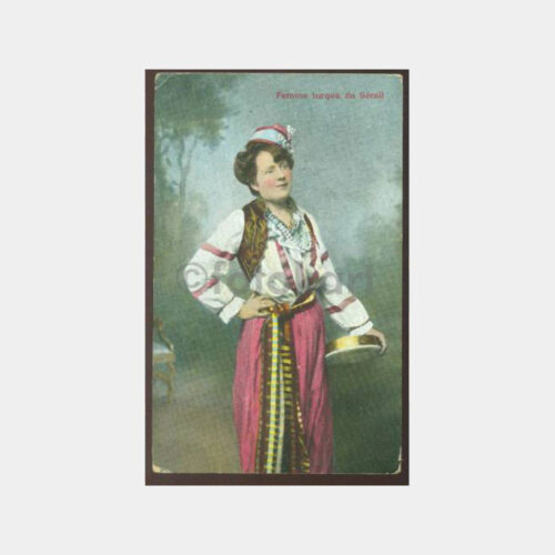 1900 İstanbul - Türk Kadın Saraylısı Kartpostal