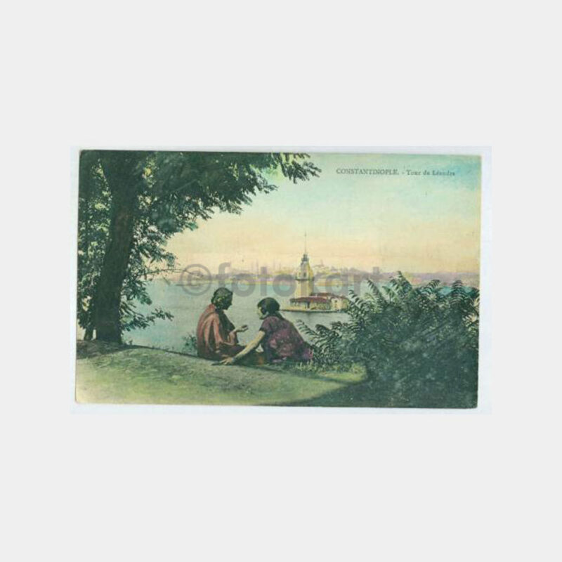1910 İstanbul Şark Güzeli Kadın Kartpostal