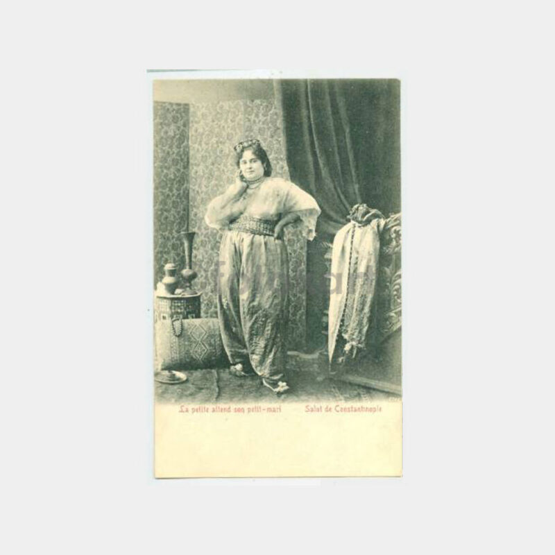 1910 İstanbul Şark Güzeli Kadın Kartpostal
