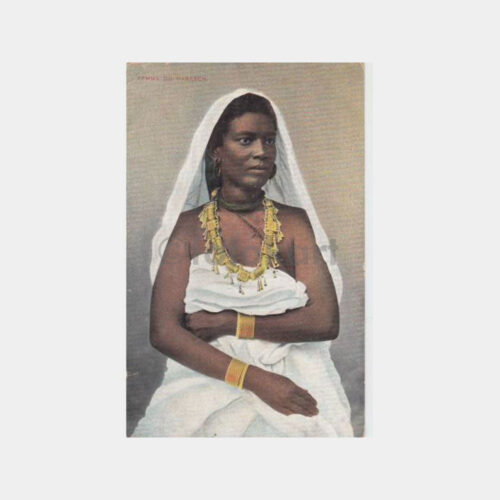 Mısır Baskısı Habeş Kadını Konulu Kartpostal