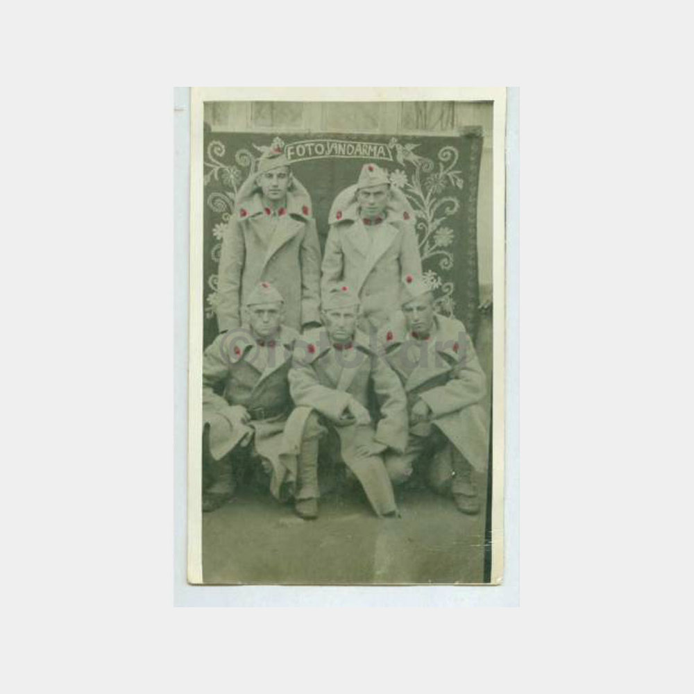 1948 Foto Jandarma -Arka Plan- Stüdyo Fotoğraf