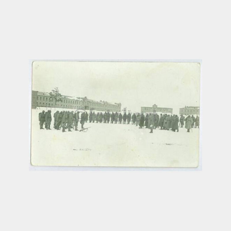 1936 Sarıkamış Kışla Asker Grup Görünüş Fotoğraf