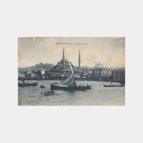 1923 İstanbul Valide Camii Konulu -Askeri Damga- Kartpostal