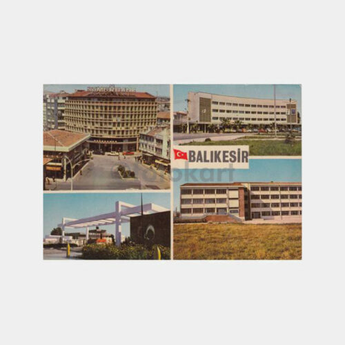 1980 Balıkesir 4 Görünüş Kartpostal