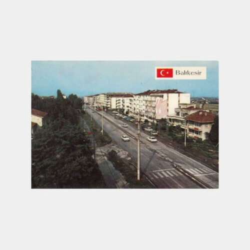 1975 Balıkesir Ana Cadde Görünüş Kartpostal